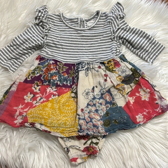 Mimi & Maggie Stripped Long Sleeve Patterned Dress - Picture 8 of 8